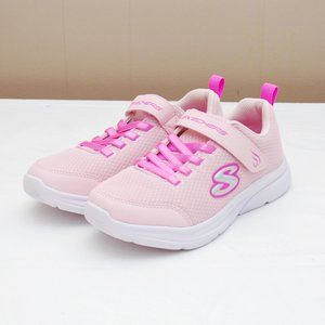 Skechers Girls' Wavy Lites Light Pink Blissfully Free Size 4